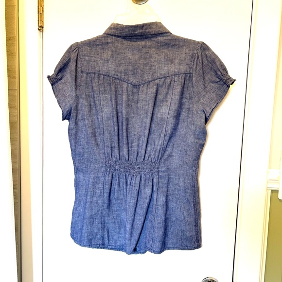 Levi’s Short Sleeve Button Front Cotton and Linen - Picture 3 of 8